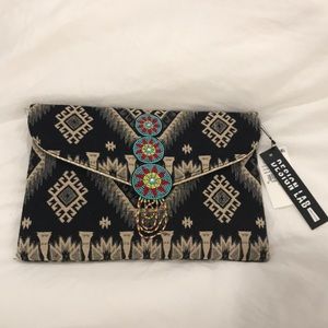 NWT!! Design Lab Aztec Inspired Clutch